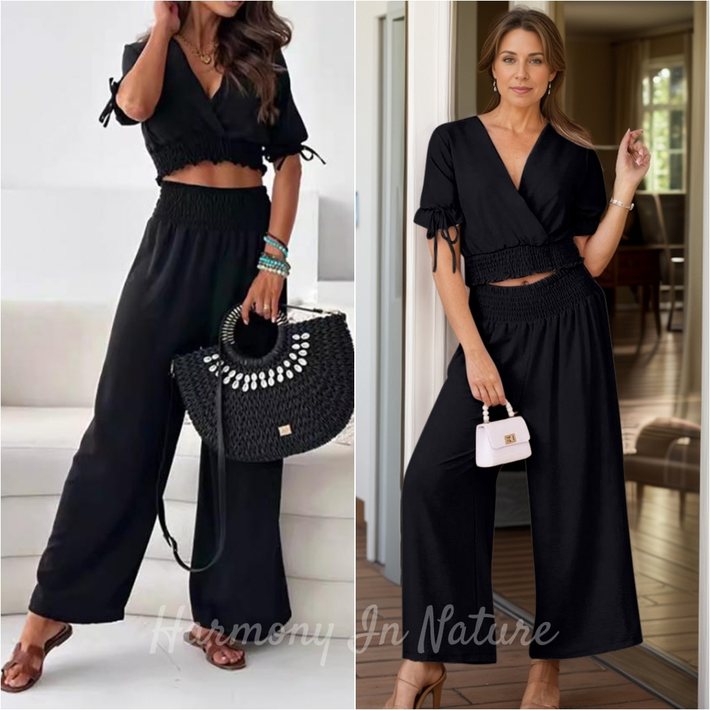 Sway & Slay Surplice Set - Black